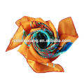 Turkish Style 100% Digital Printed Silk Square 12mm Woman Twill Scarf